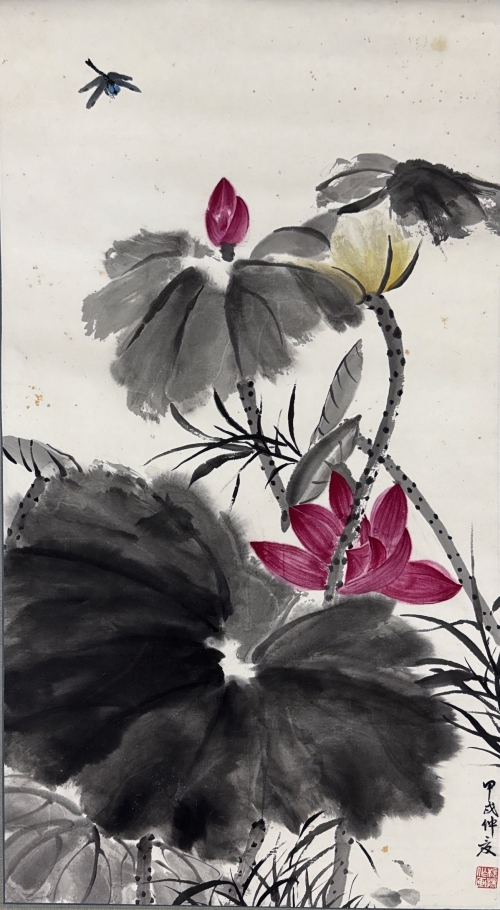 《荷风蜓影》