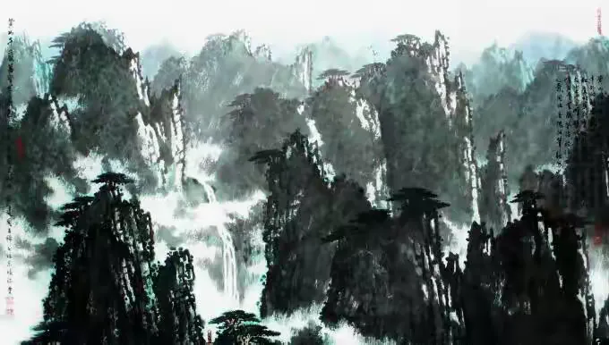 《千山万壑带雨色》