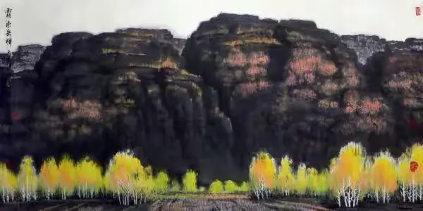 《霜染岳桦》