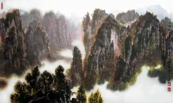 《雨过秋山云未收》