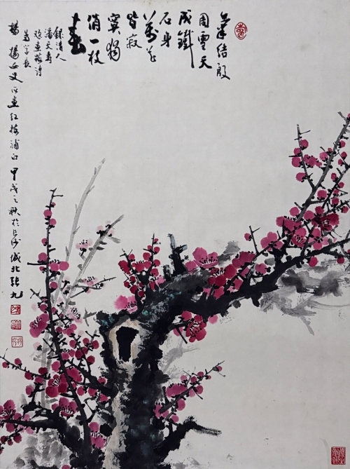 《色结殷周雪  天成铁石身  万花皆寂寞  独俏一枝春》