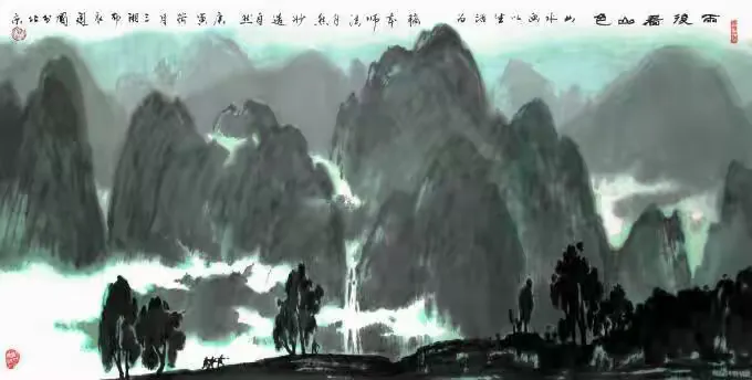 《雨后看山色》