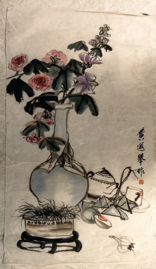 黄遐举国画作品