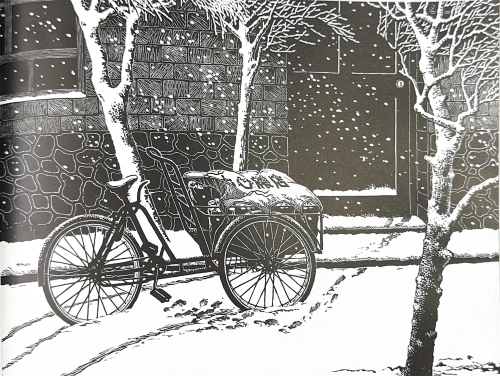《小街风雪》